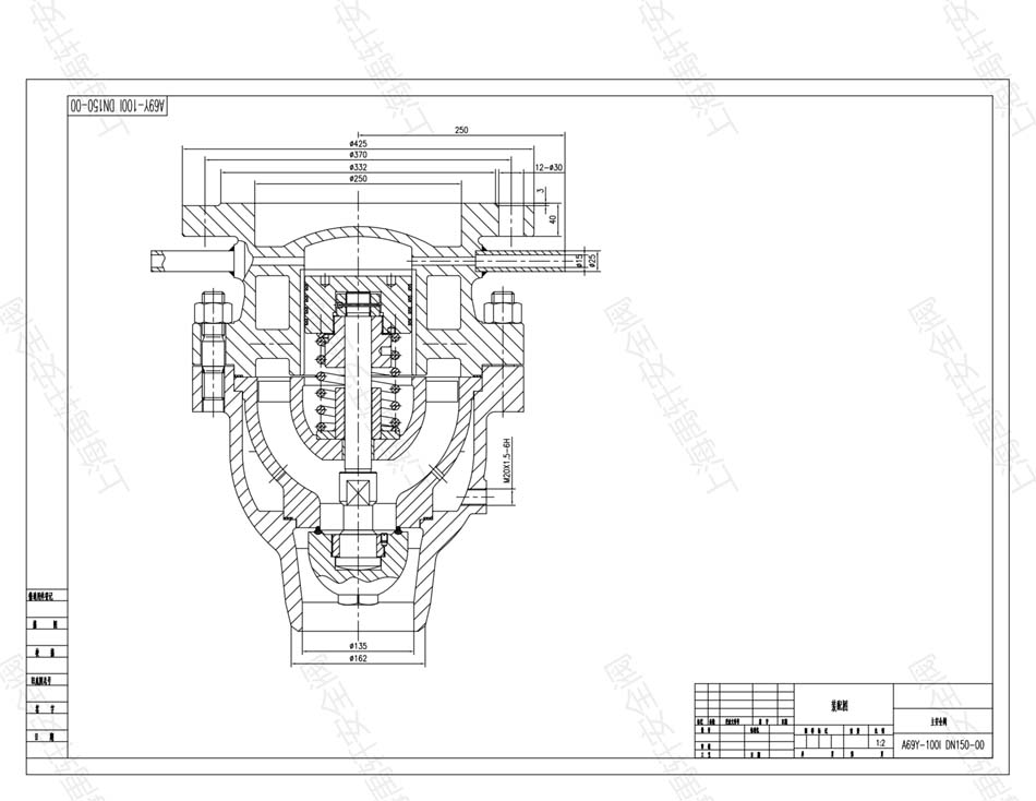 A69Y-P54 10V-DN150主安全閥(高壓衝量安全裝置)圖紙提供(圖1) A69Y-P54 10V-DN150主安全閥(高壓衝量安全裝置)圖紙提供(圖1)