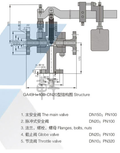 GA49H-100V-DN20型脈衝安全閥(圖2)