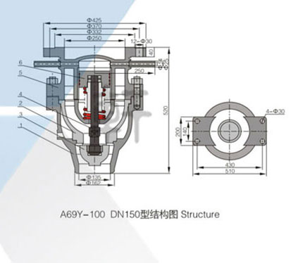 A69Y-100V-DN150型高壓主安全閥(圖2)