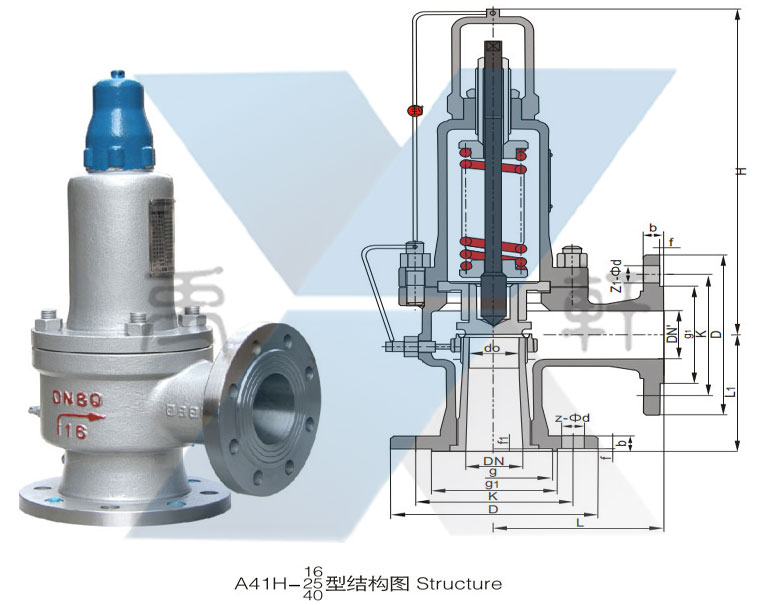 A41Y-16C彈簧微啟封閉式安全閥(圖1)