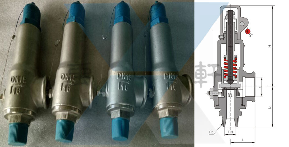 A22Y-16P-DN15不鏽鋼彈簧全啟式安全閥(圖1) A22Y-16P-DN15不鏽鋼彈簧全啟式安全閥(圖1)
