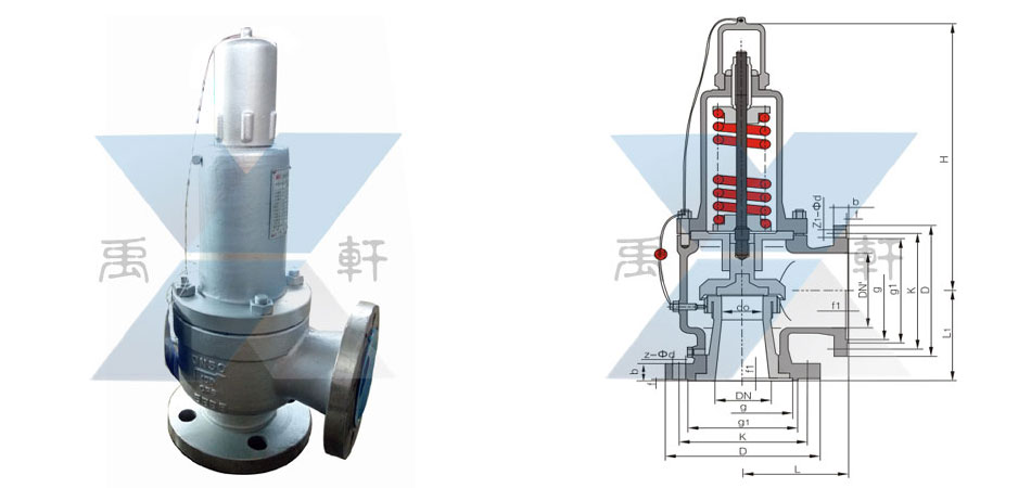 A42Y-100P不鏽鋼彈簧封閉式安全閥(圖1) A42Y-100P不鏽鋼彈簧封閉式安全閥(圖1)