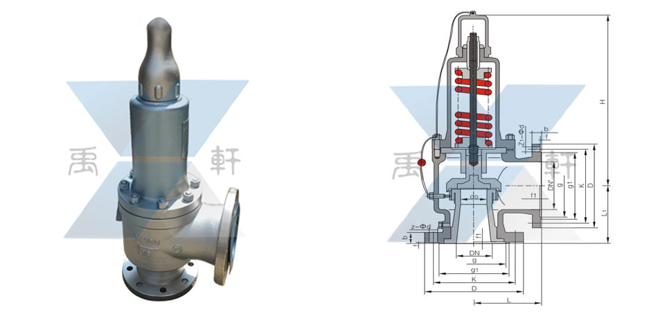 A42Y-16P-DN100不鏽鋼彈簧式安全閥(圖1) A42Y-16P-DN100不鏽鋼彈簧式安全閥(圖1)